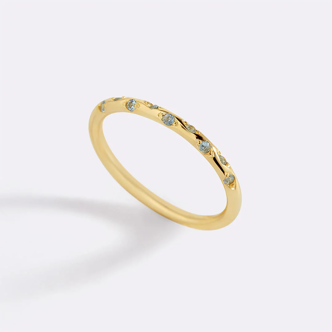 Dainty Constellation Birthstone Ring