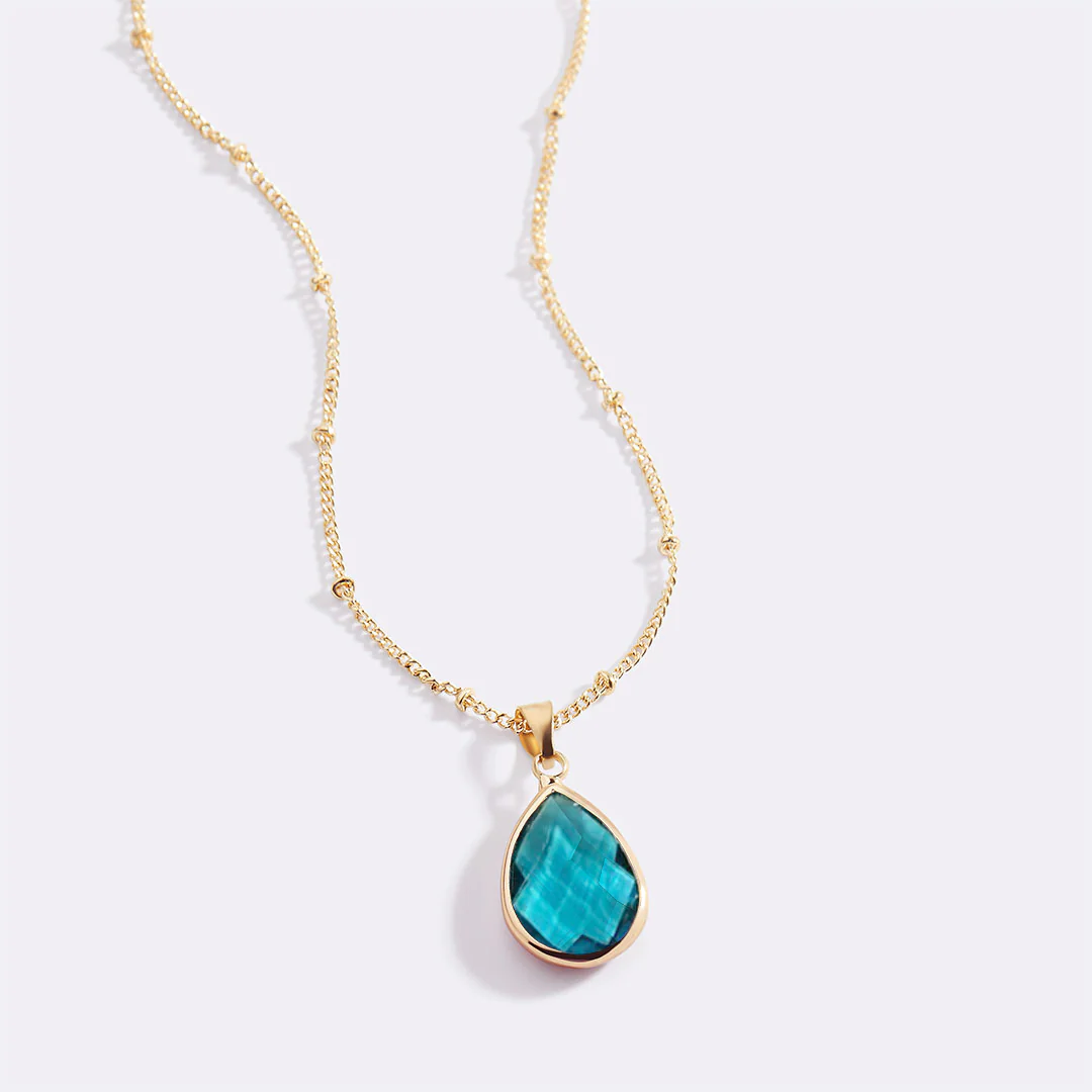 Birthstone Drop Pendant Necklace