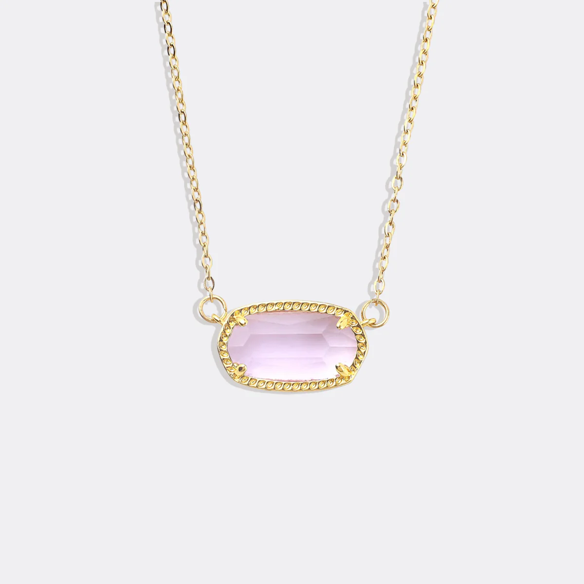 Oval Birthstone Pendant Necklace