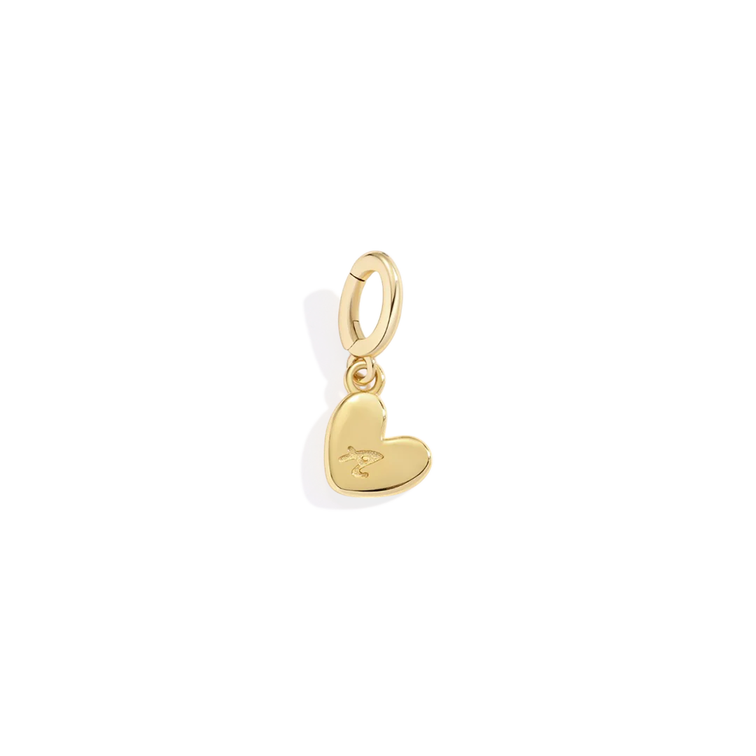 Dainty Heart Initial Charm