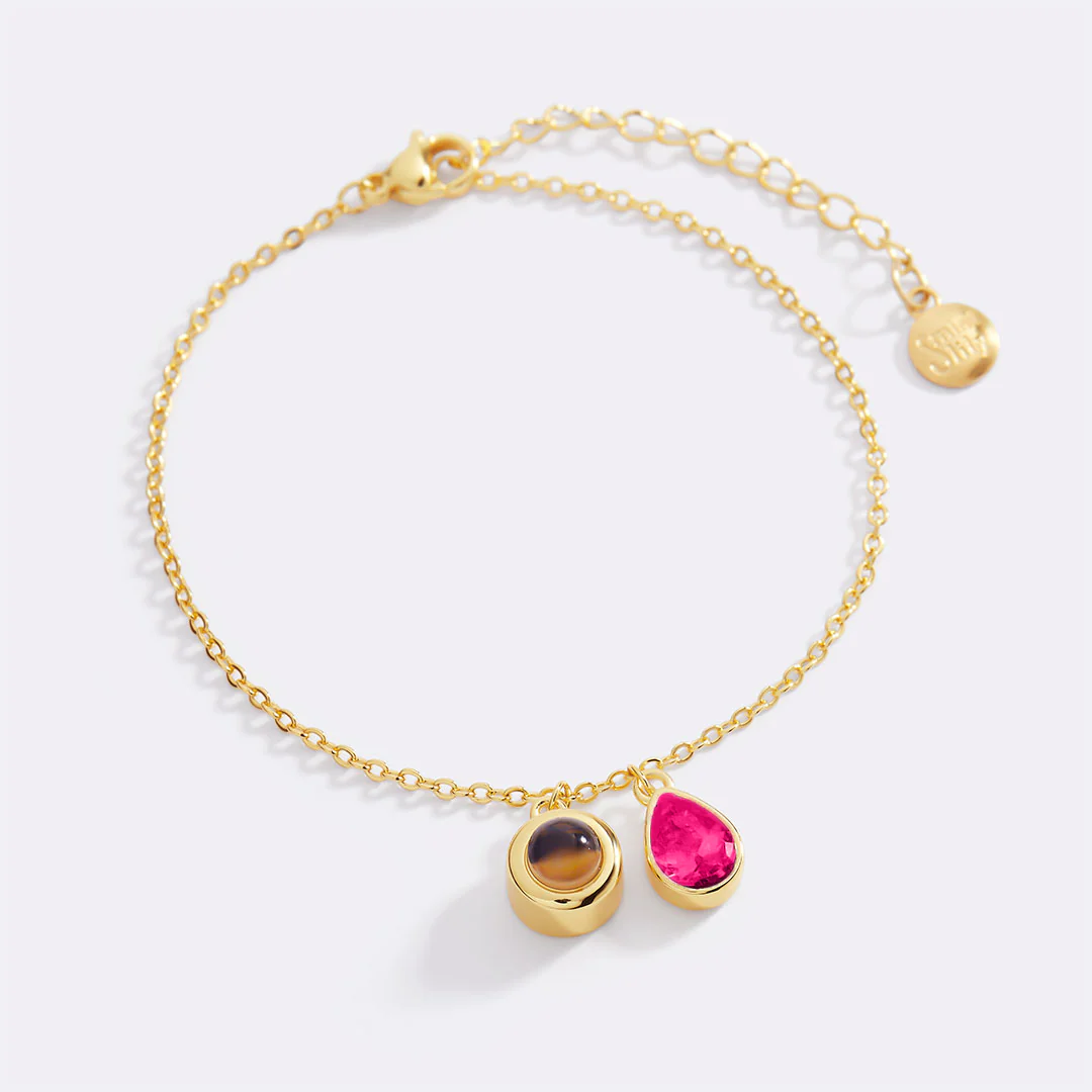 Birthstone Photo Bracelet