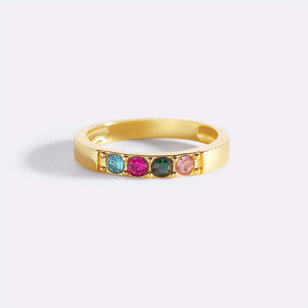 Stackable Birthstones Band Ring