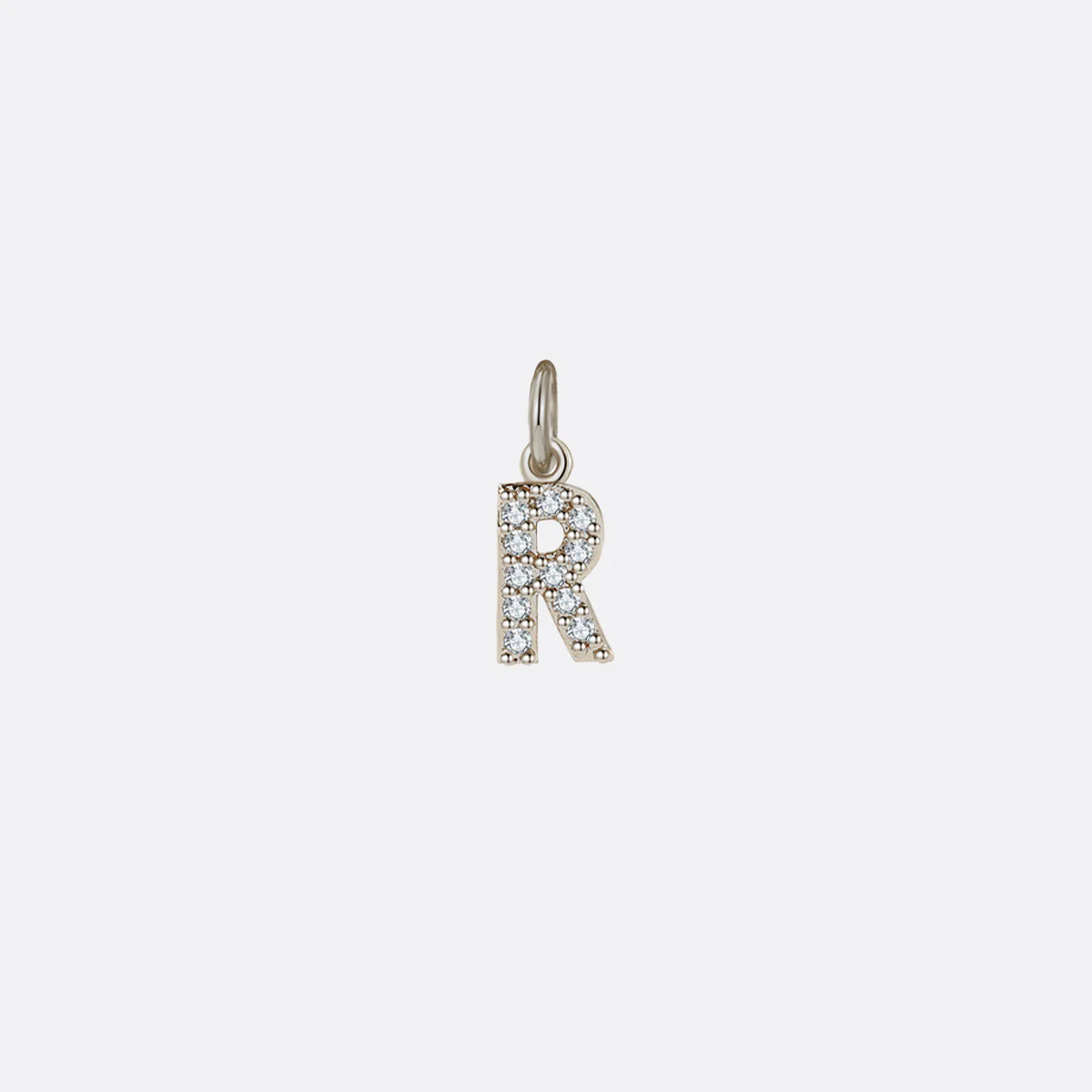 Dainty Pave Initial Charm