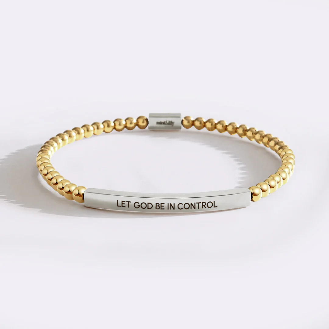 Let God Be In Control Beaded Inspire Bracelet