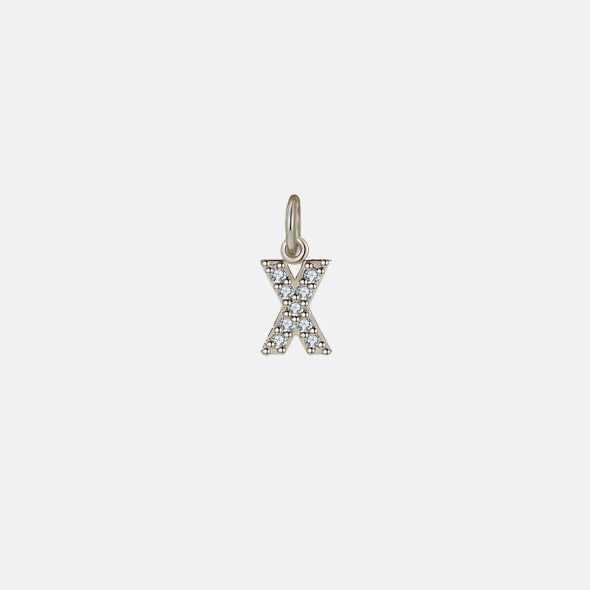 Dainty Pave Initial Charm