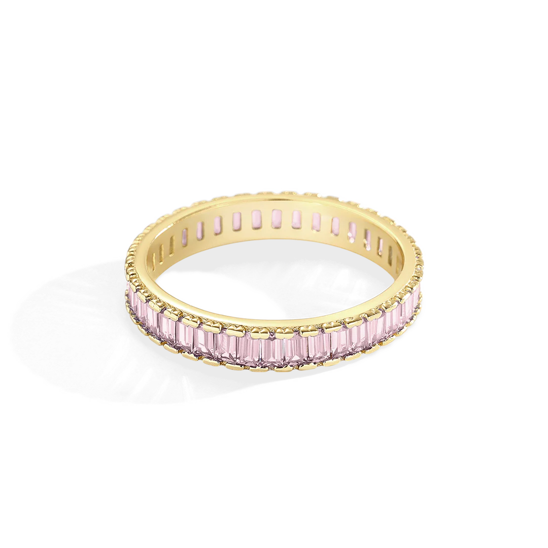Baguette Birthstone Eternity Band