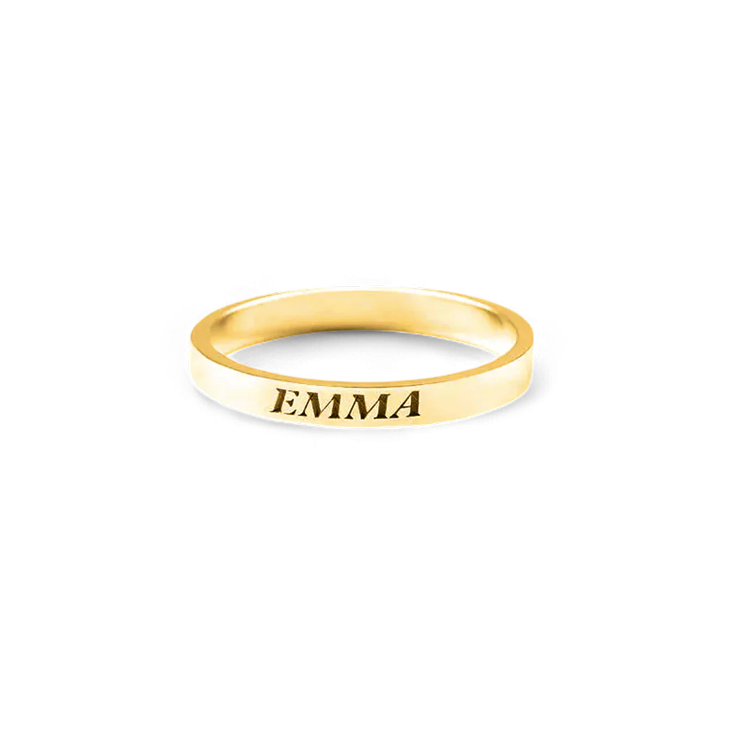 Dainty Personalized 2mm Stacking Ring