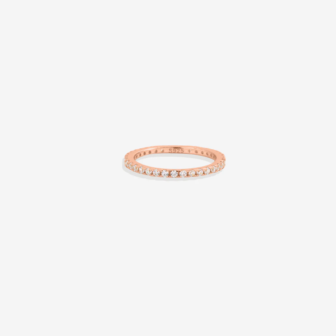 April Birthstone Eternity Stacking Ring