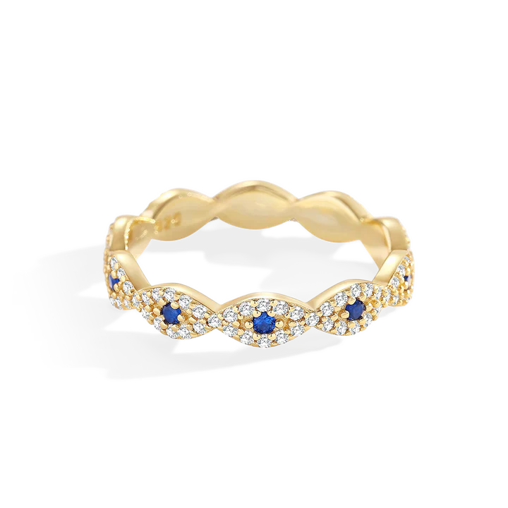 Pave Evil Eye Ring