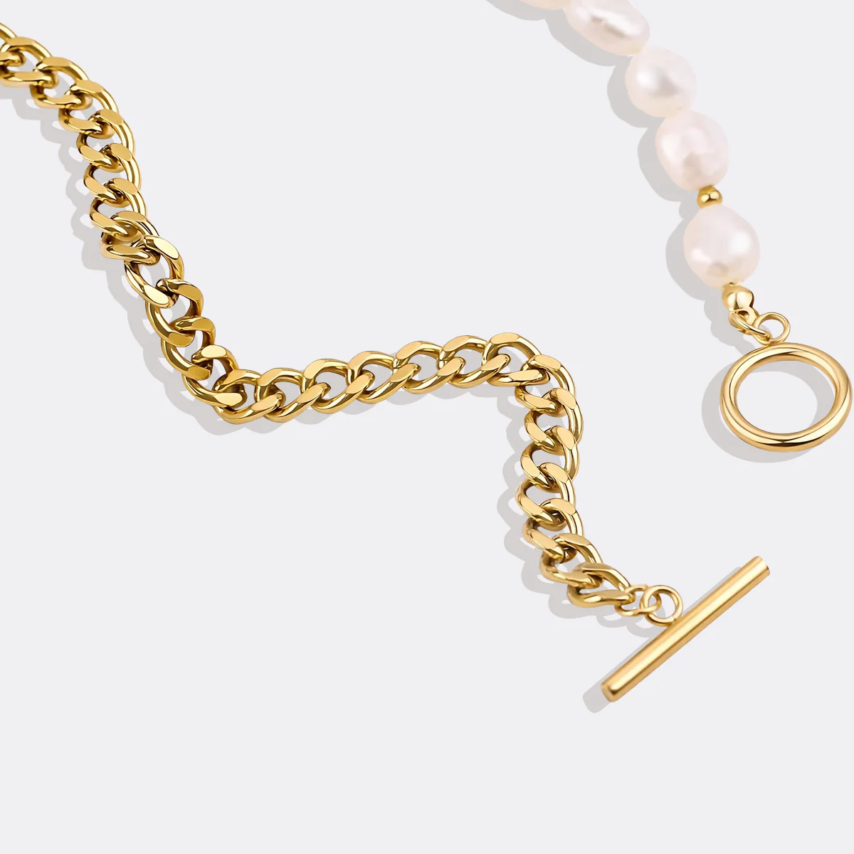 Half Chain Pearl Necklace