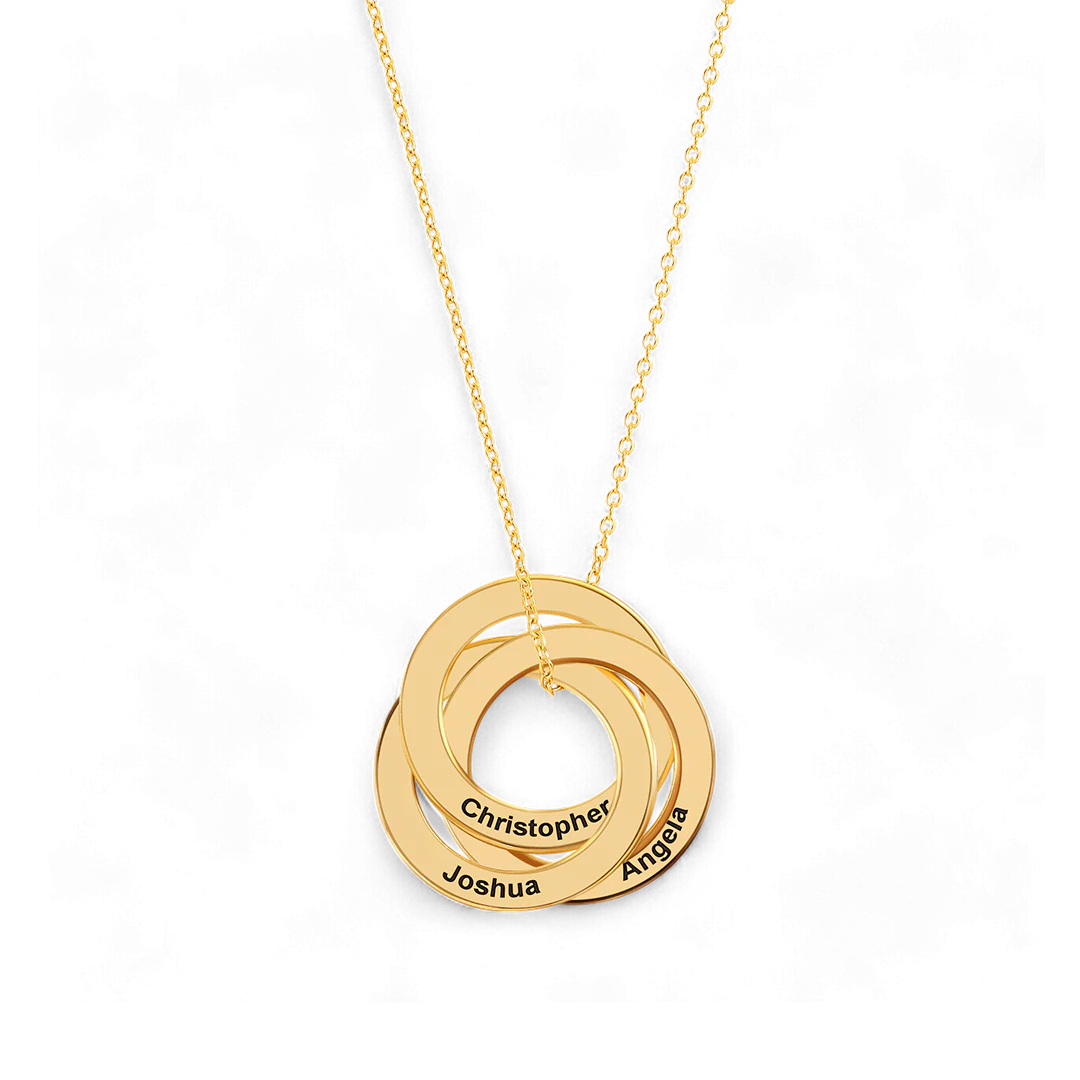 Personalized Linked Circle Necklace