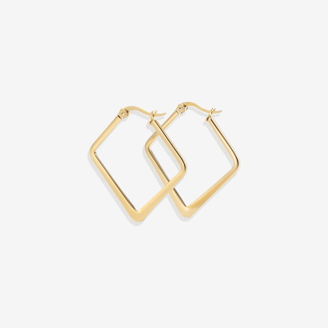 Geometric Girl Boss Hoop Earrings