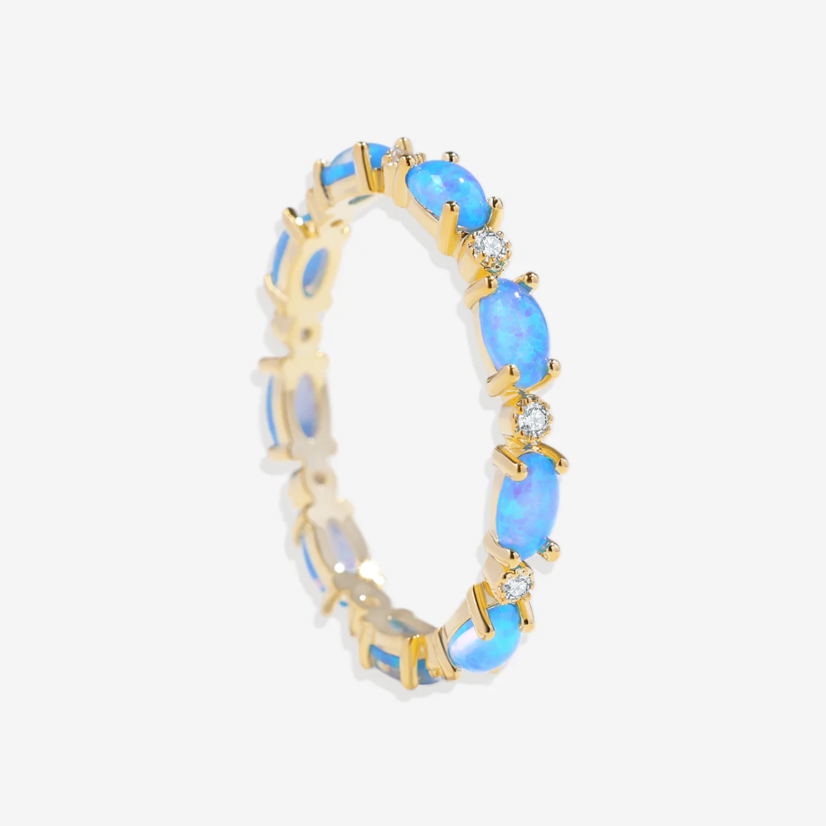 Eternity Fire Opal Ring