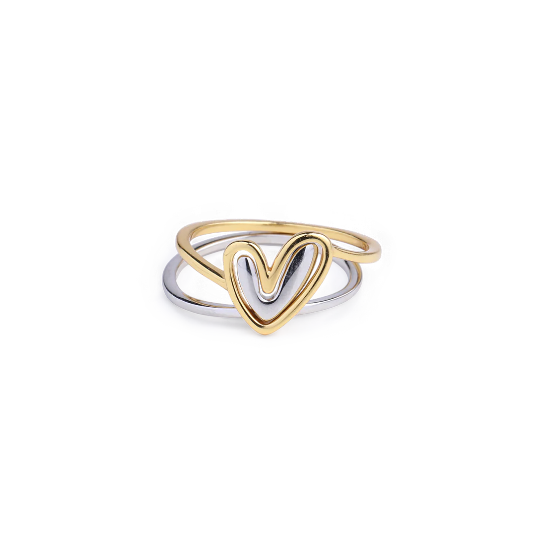 Self Love Layered Heart Ring