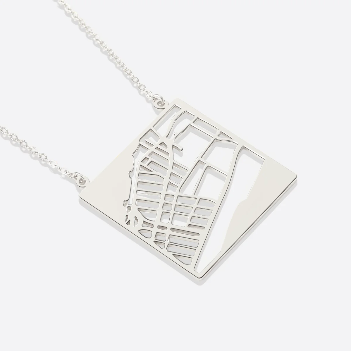 Custom Map Pendant Necklace