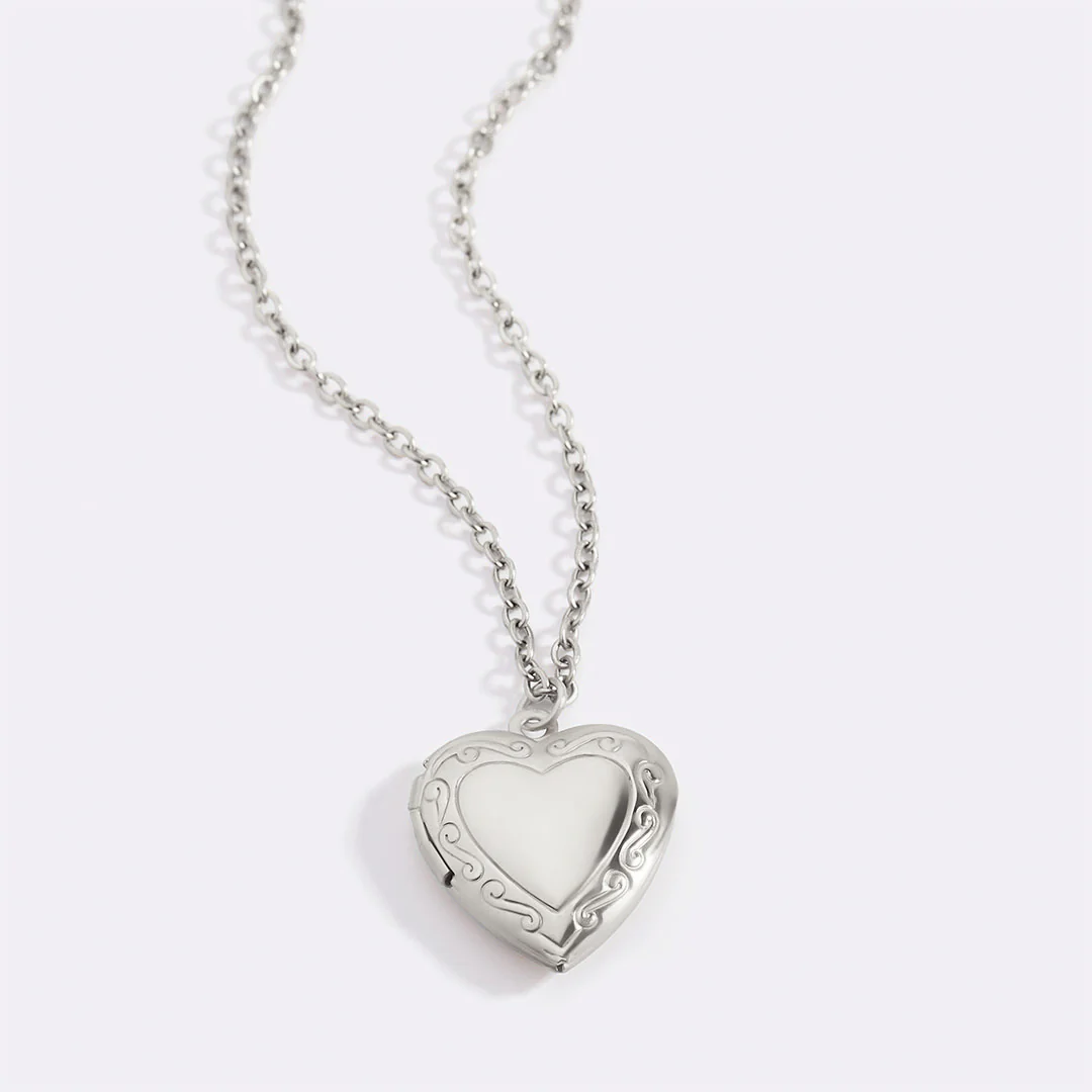 Personalized Heart Locket Necklace