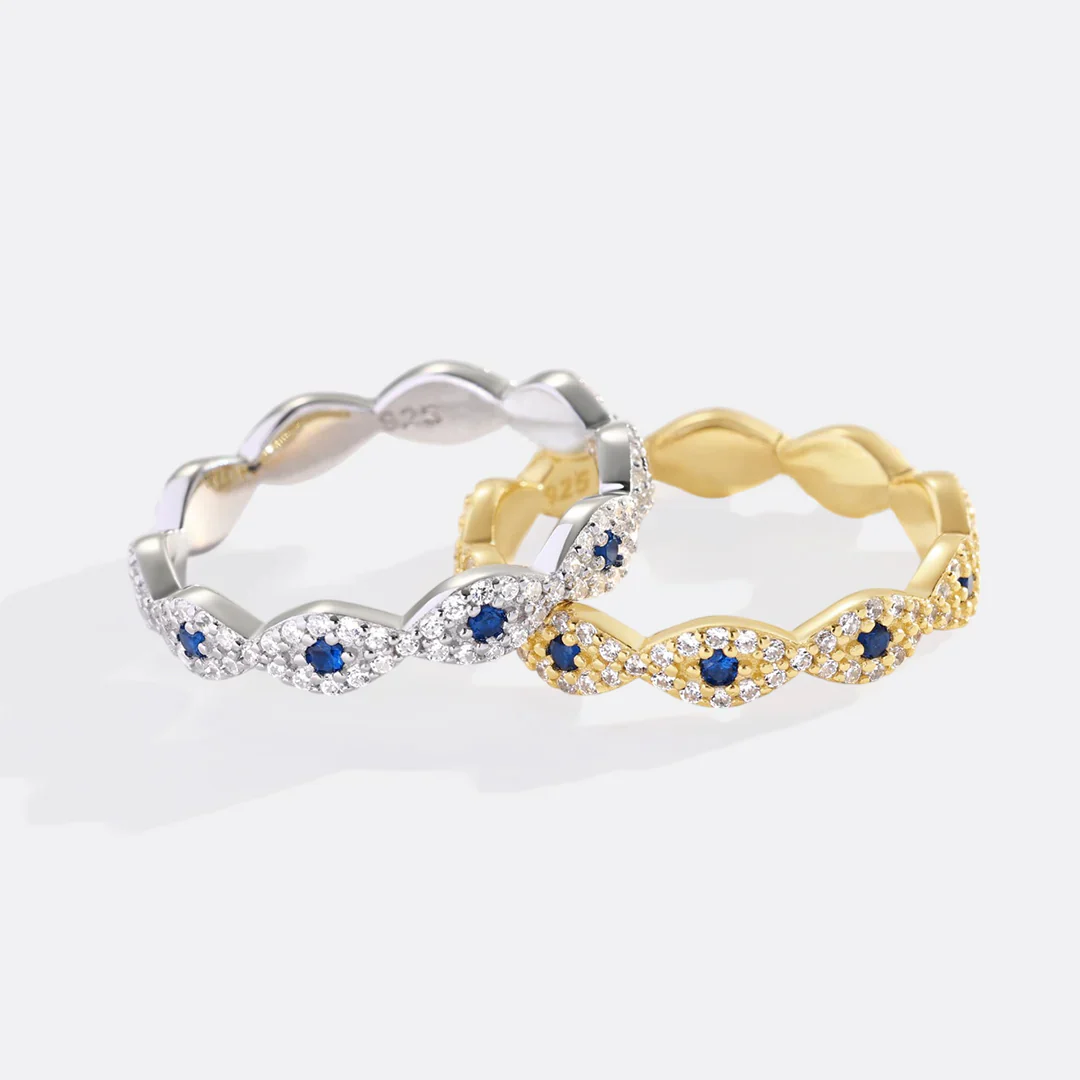 Pave Evil Eye Ring
