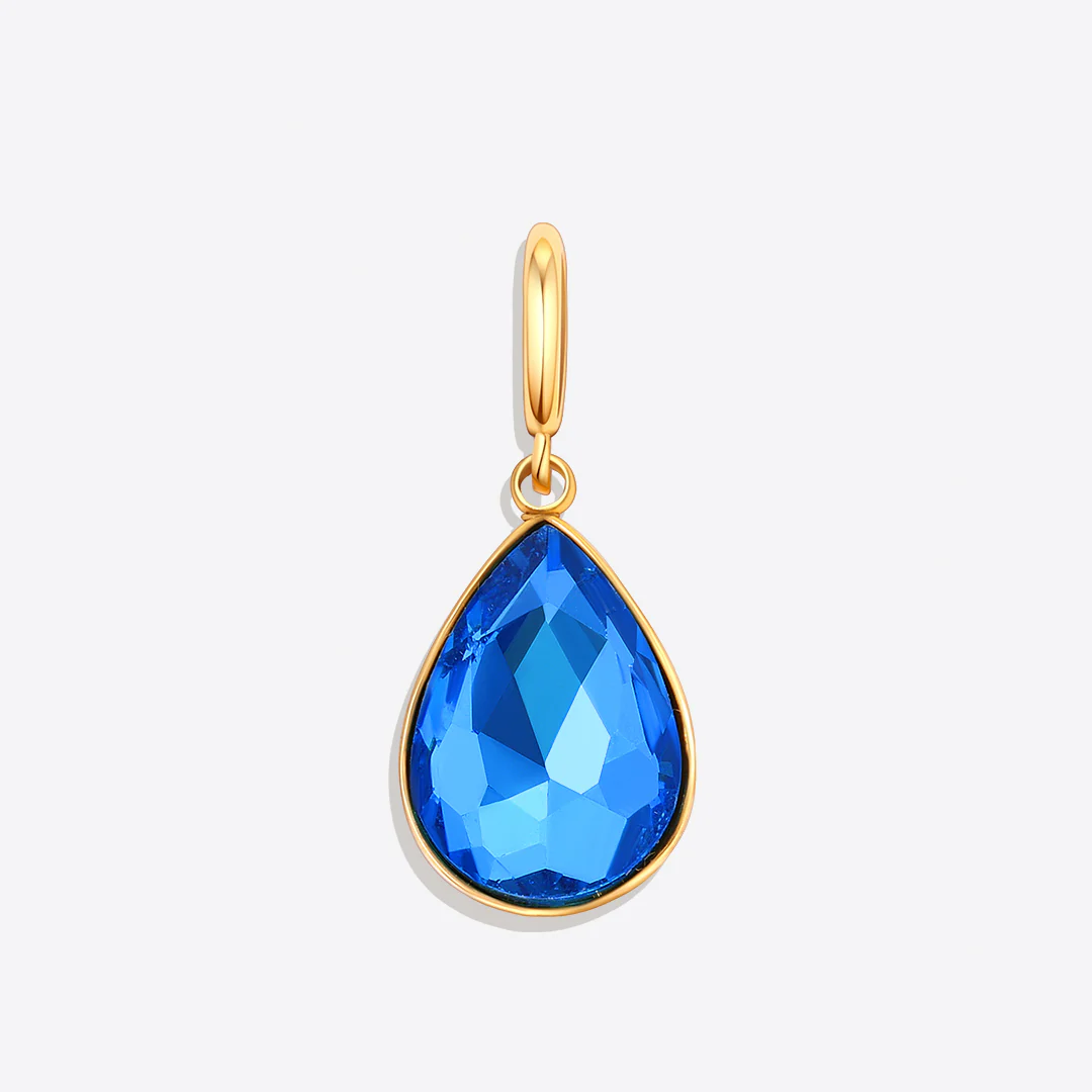 Teardrop Birthstone Charm