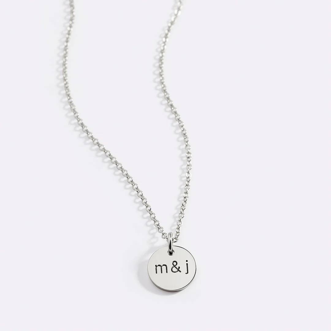Love Disc Initial Necklace