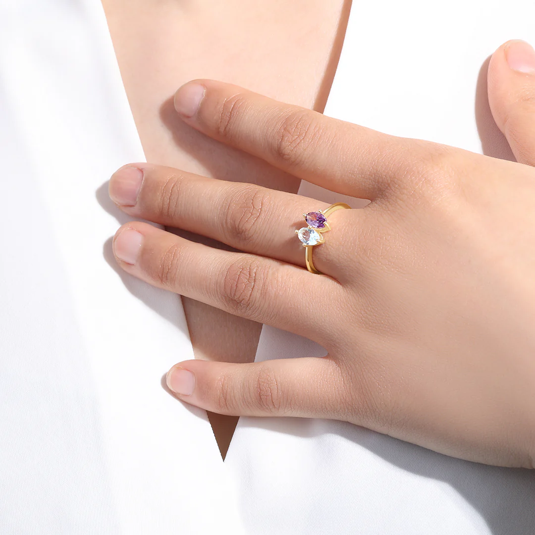 Birthstone Marquis-Cut Ring