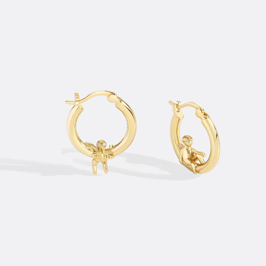 Cherub Gold Hoops