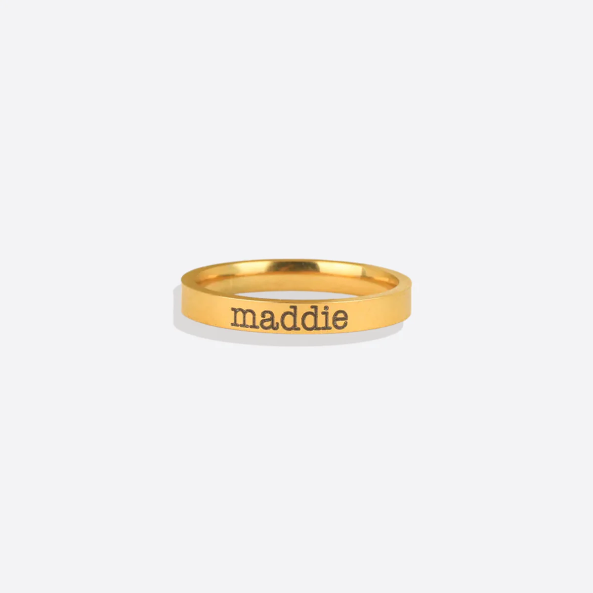 Engraved Stackable Name Ring | 3mm Band