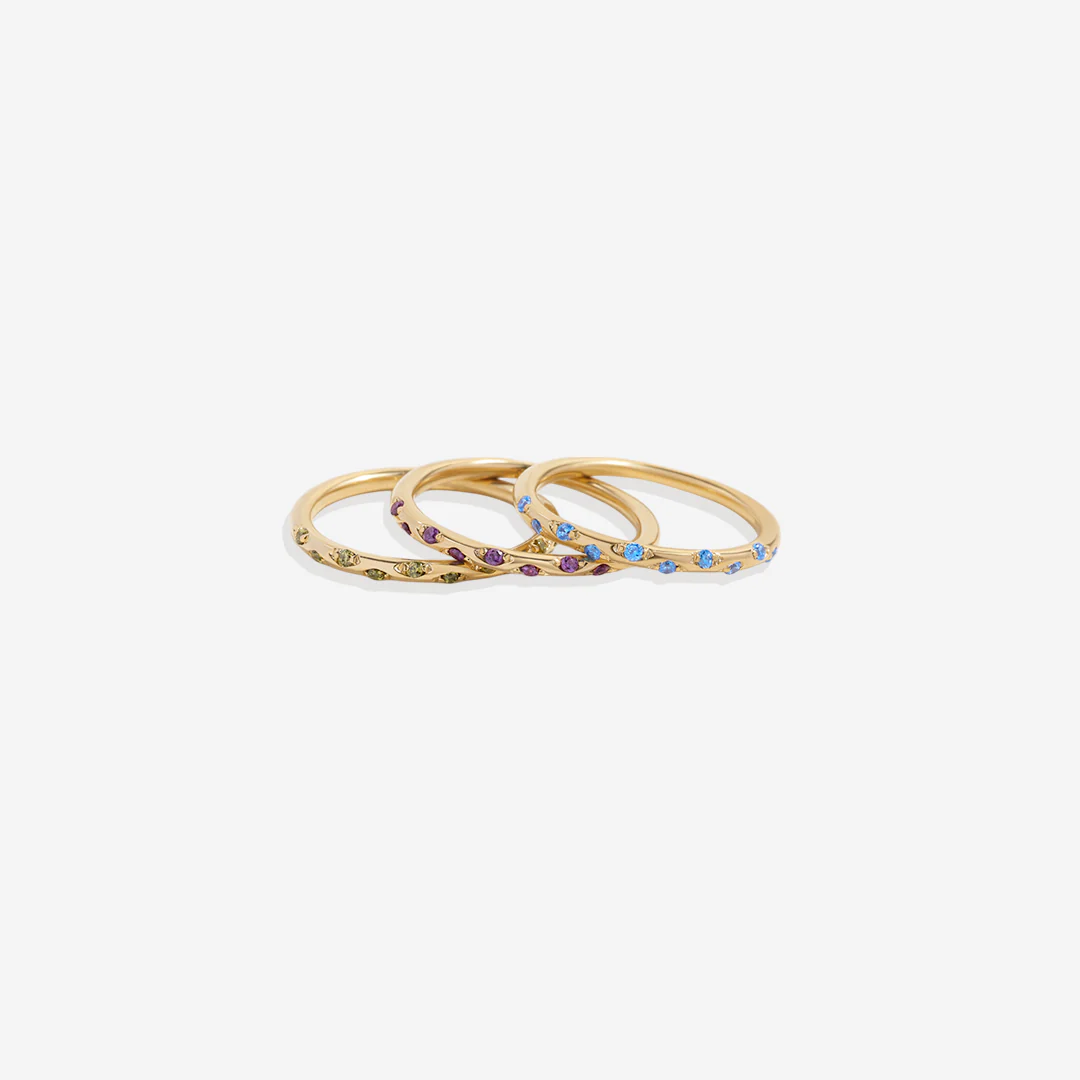 Dainty Constellation Birthstone Ring