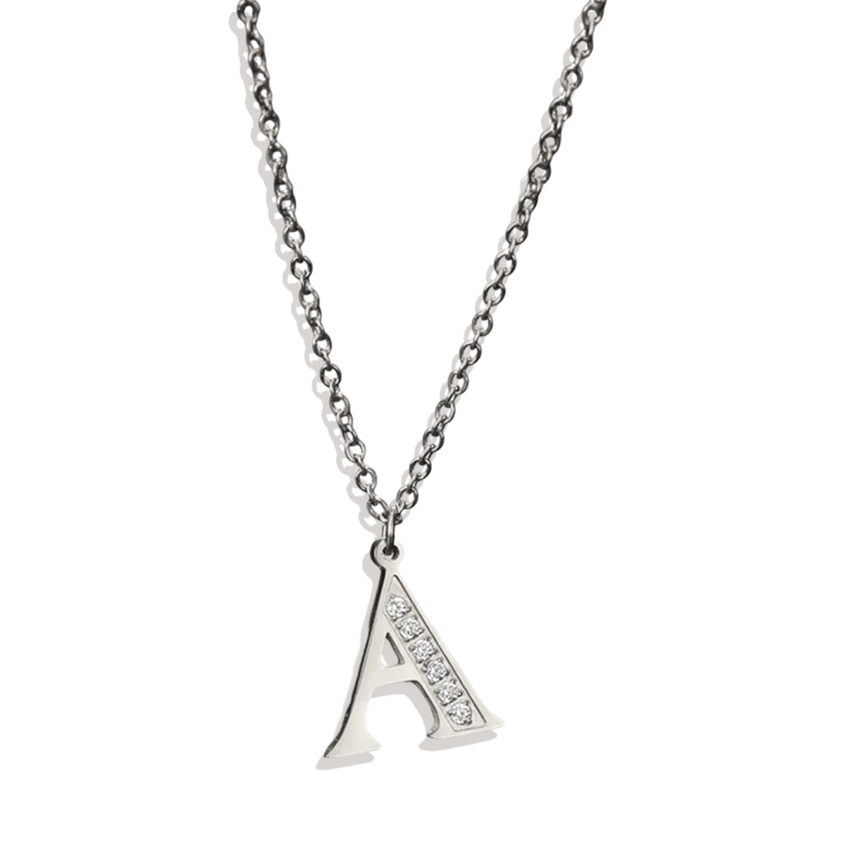 Crystal Accent Letter Satellite Necklace