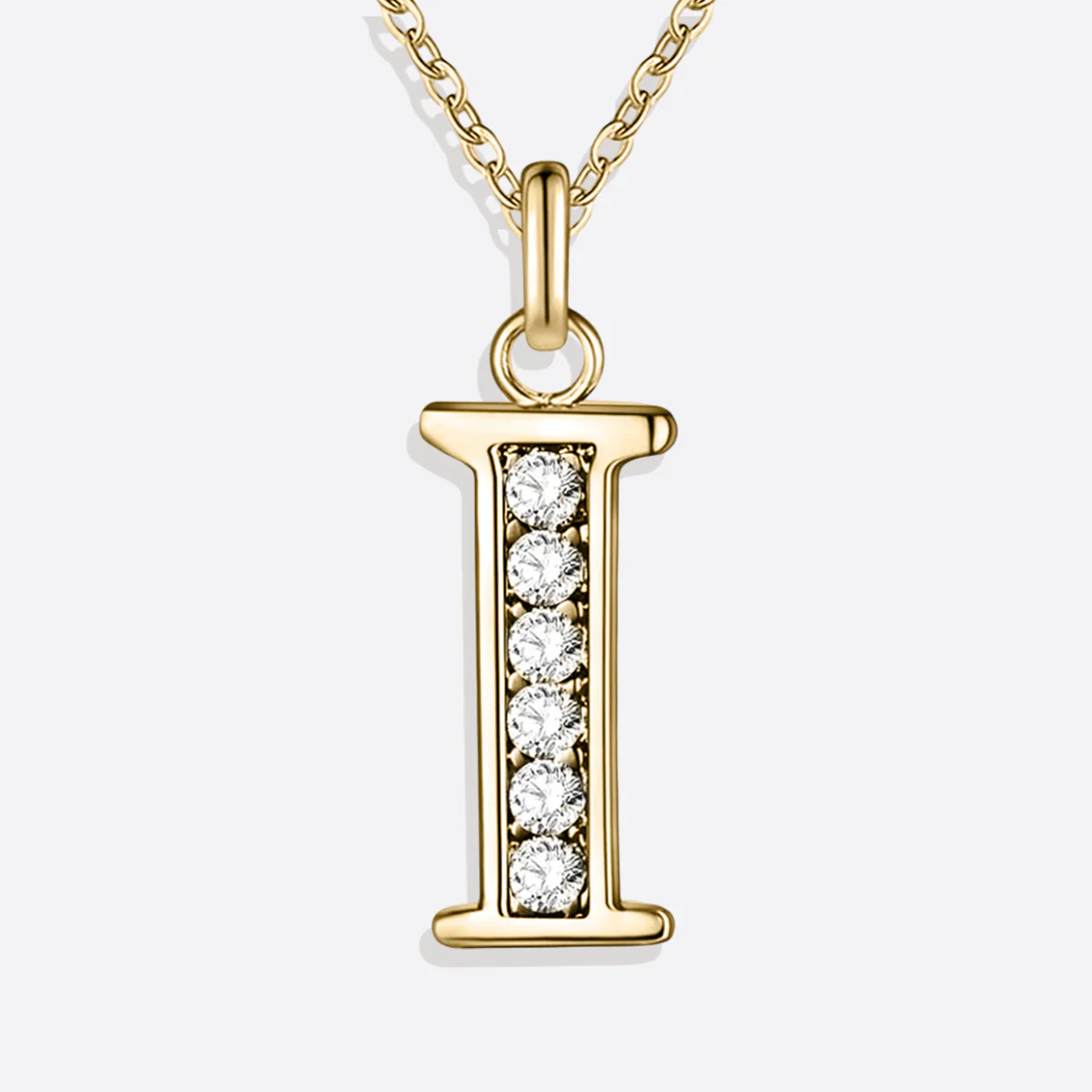 Crystal Accent Letter Satellite Necklace