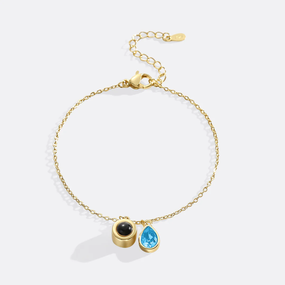 Birthstone Photo Bracelet