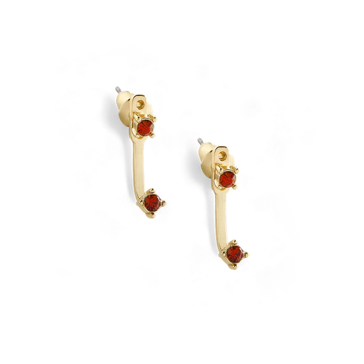 Birthstone Drop Ear Jacket Earrings
