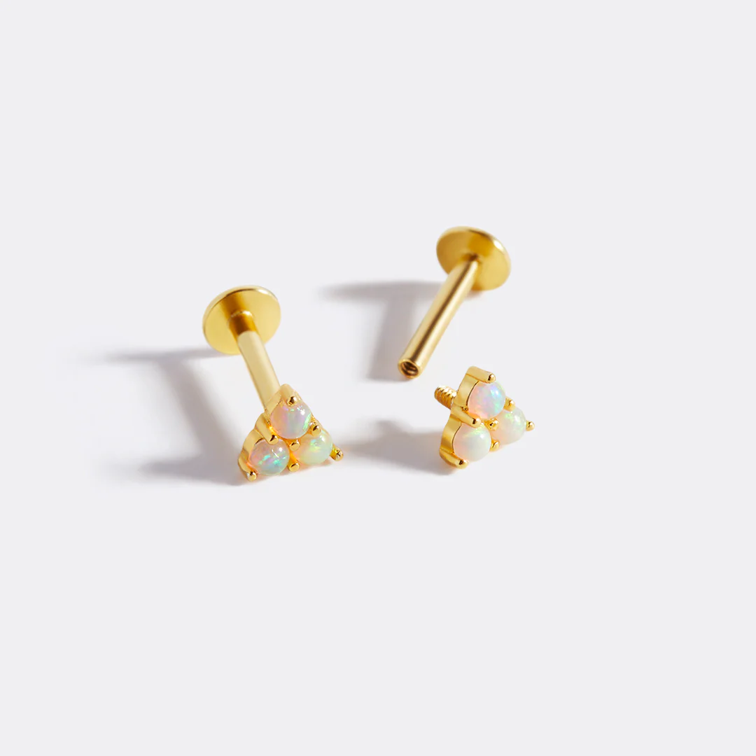 Opal Trio Sleeper Stud Earrings | 18g
