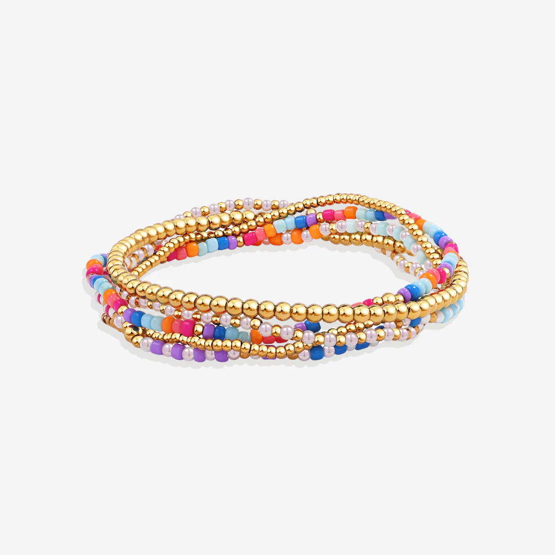 Summer Beaded Bracelet Stacking Set