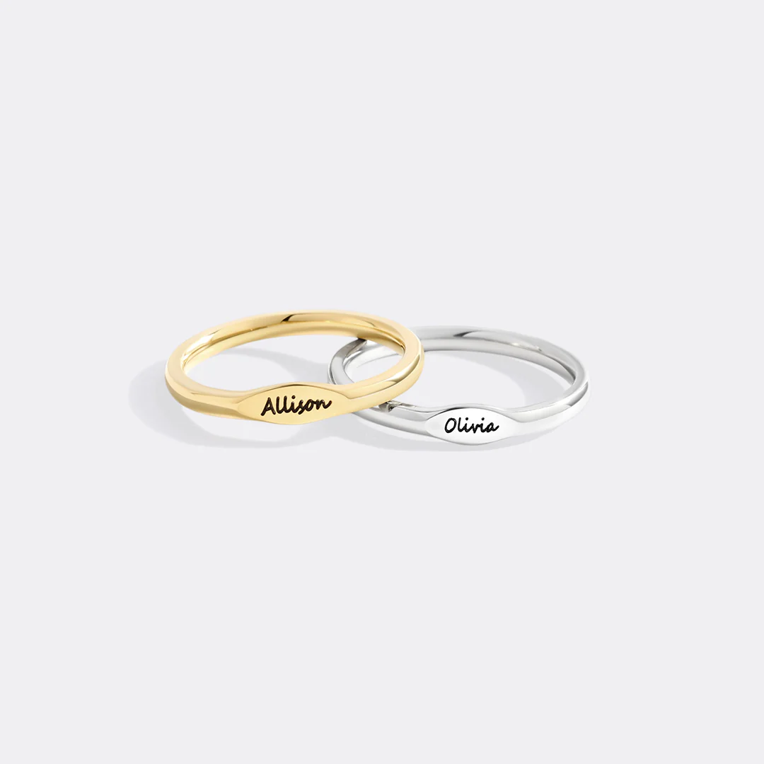 Skinny Name Ring
