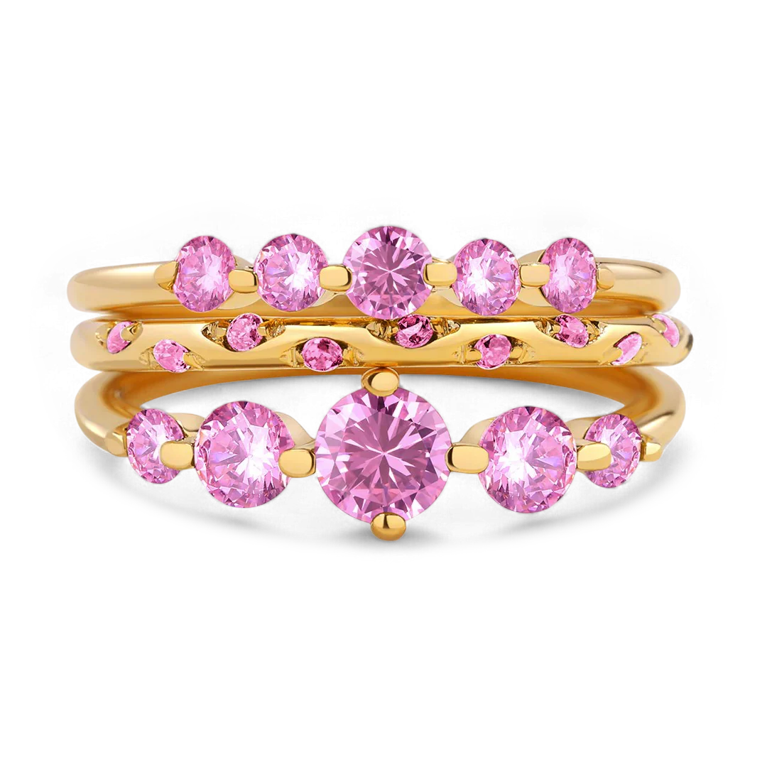 Birthstone Stacking Ring Set