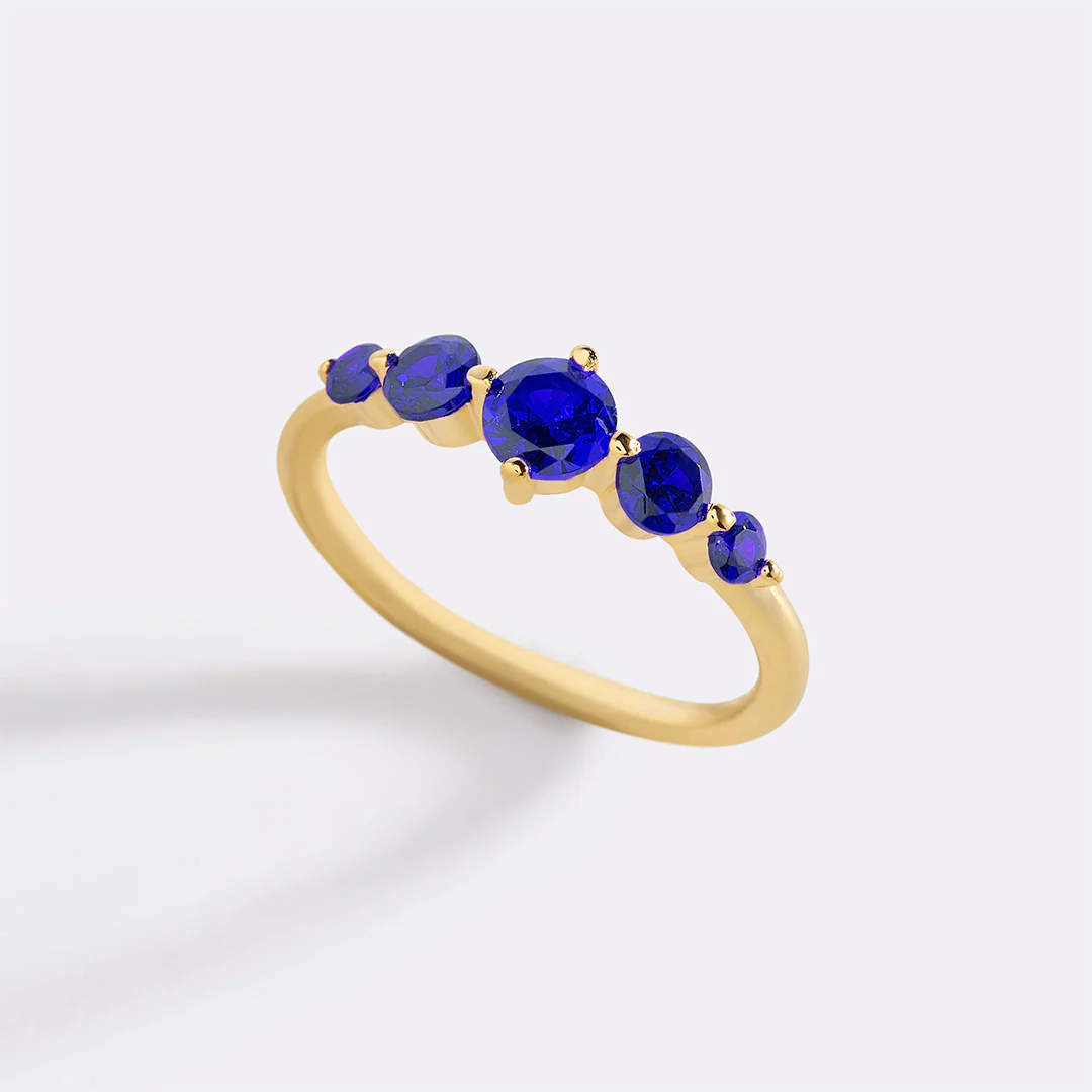 Five Stone Statement Birthstone Ring