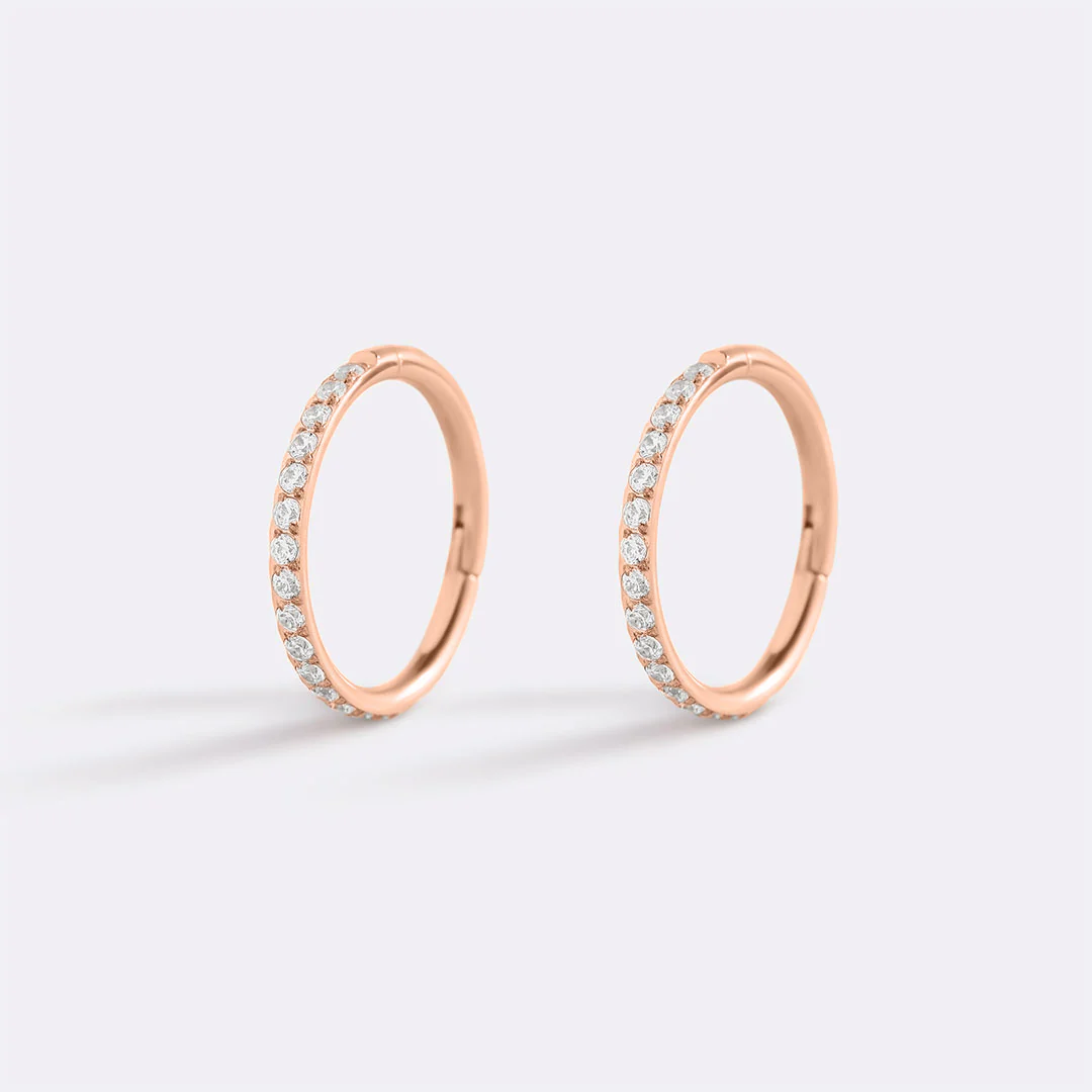 Eternity Crystal Cartilage Hoop Earrings | 16g