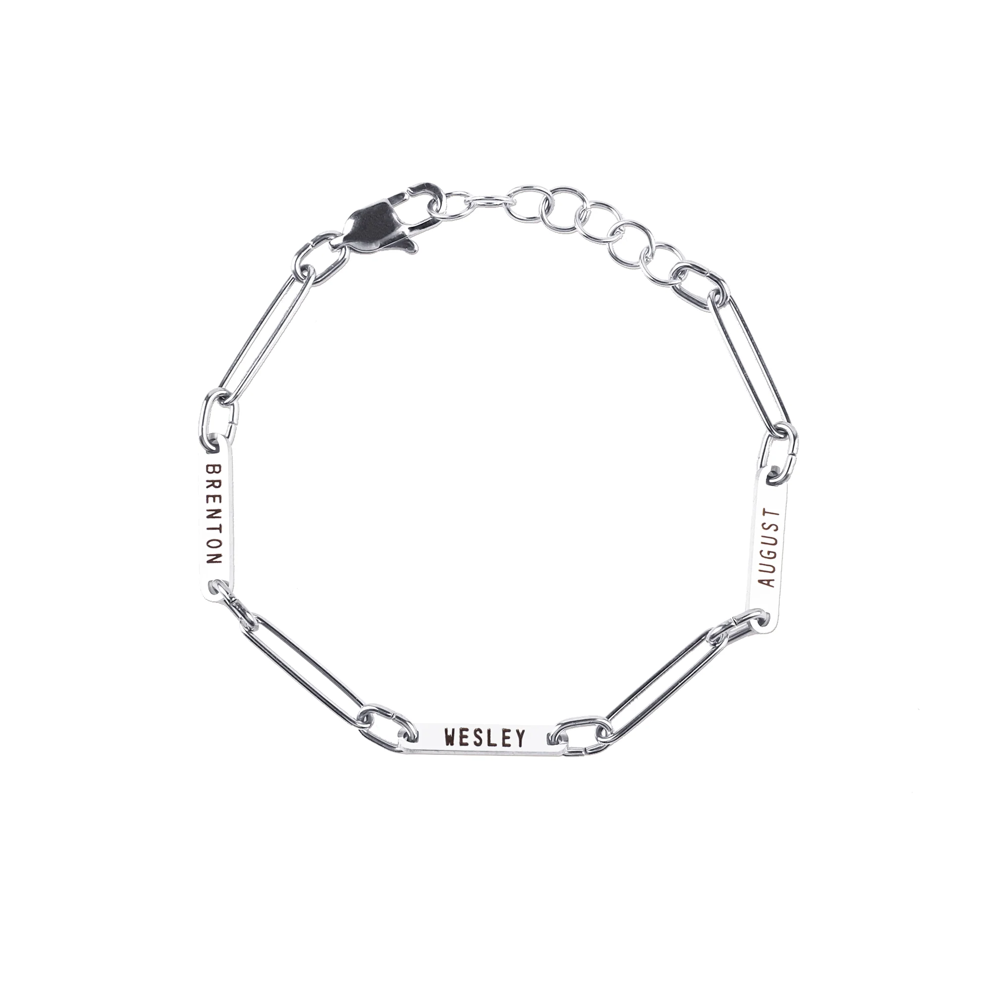 Personalized Paperclip Name Bracelet