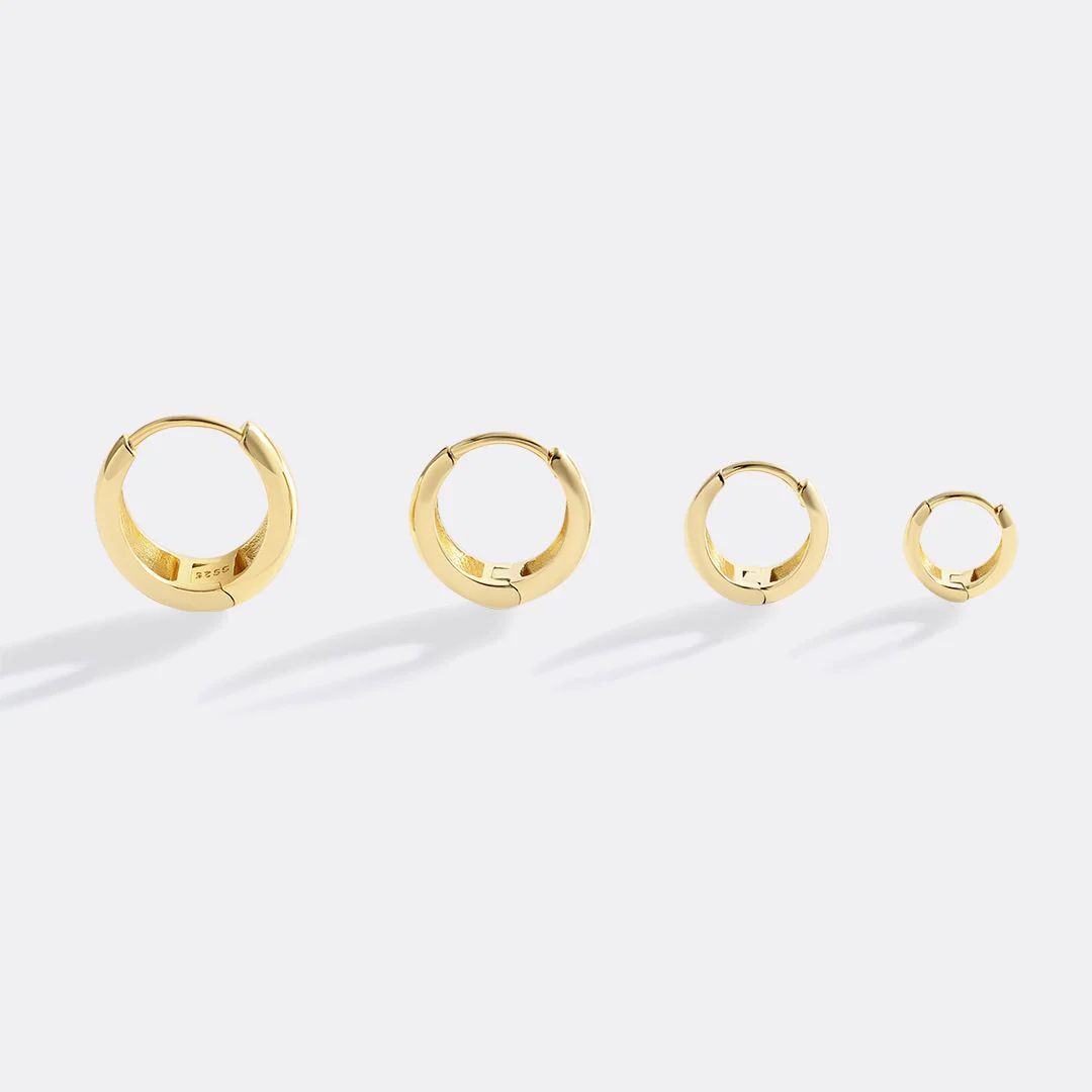 Teardrop Huggie Hoop Earrings