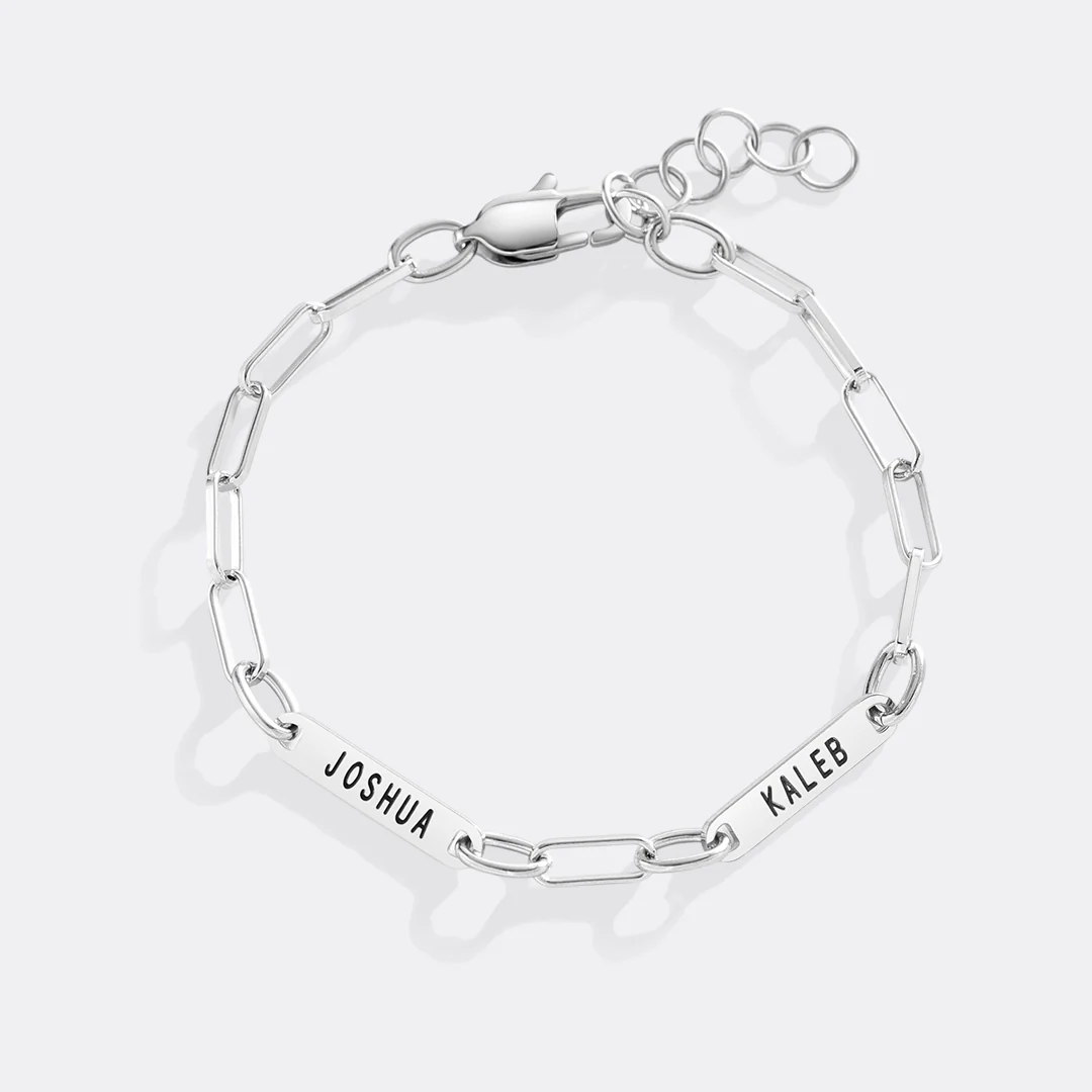 Personalized Paperclip Name Bracelet