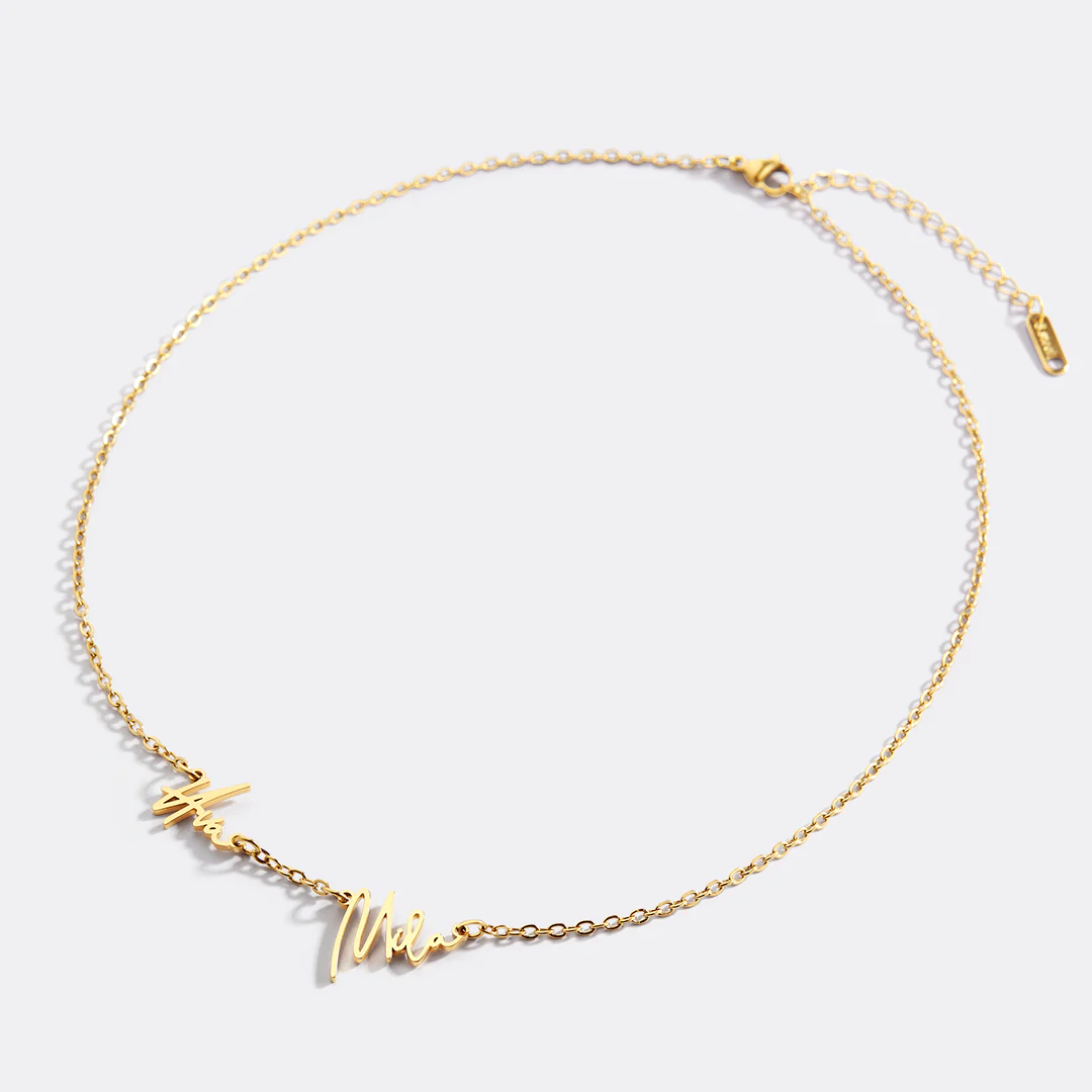 Monroe Double Name Necklace