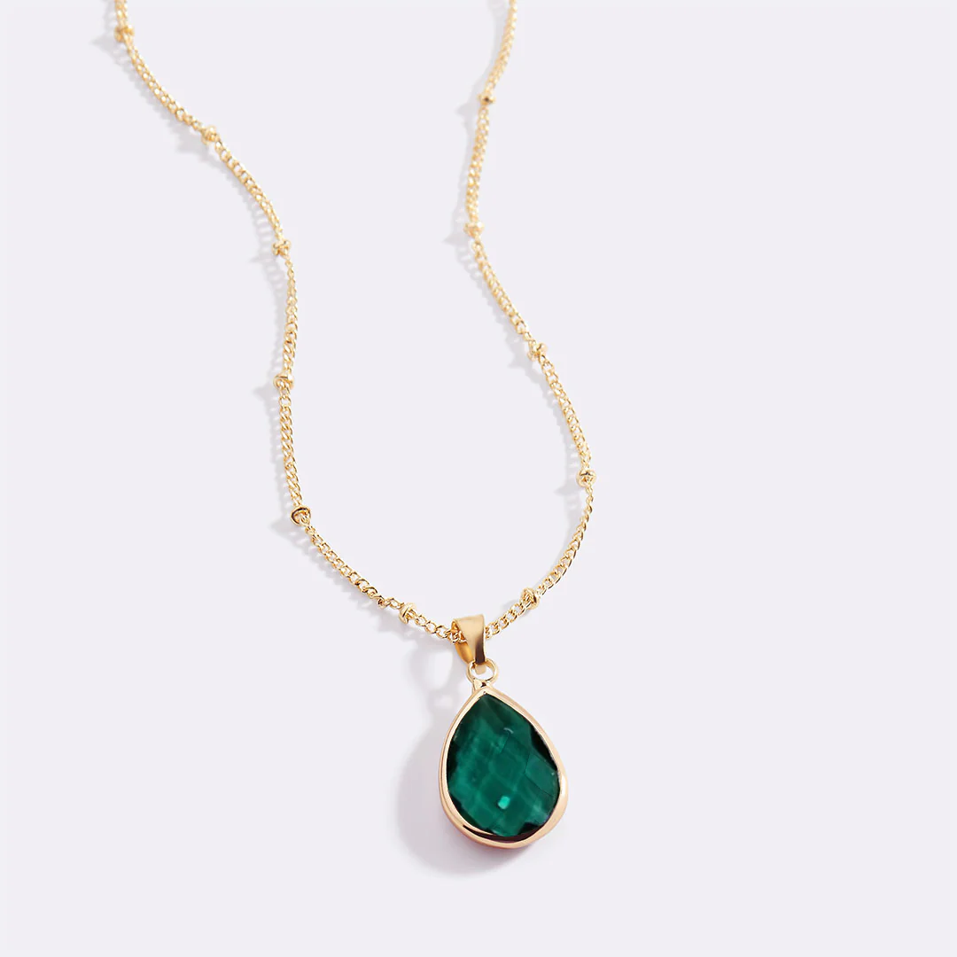Birthstone Drop Pendant Necklace