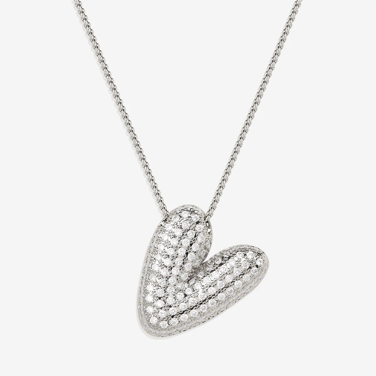 Pave Bubble Initial Necklace