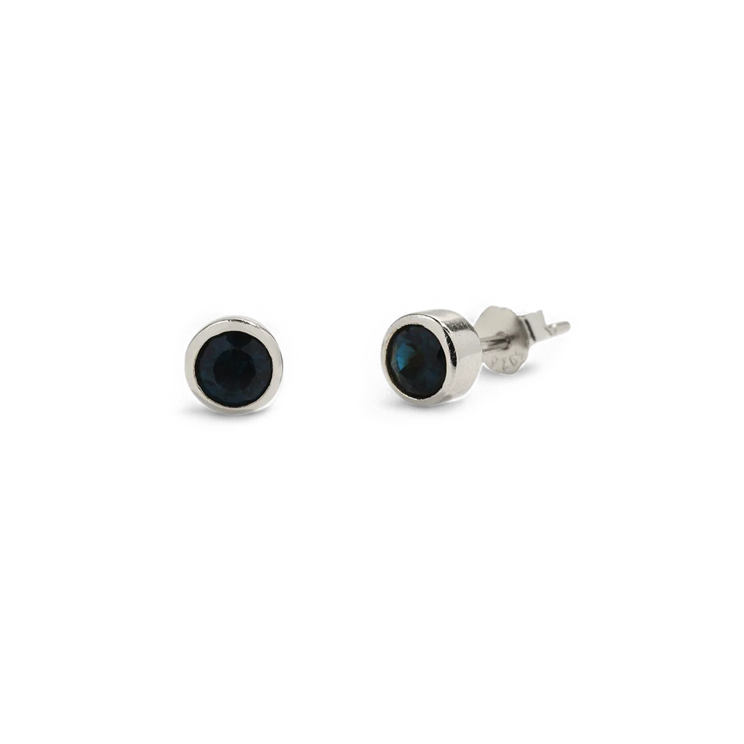 Birthstone Bezel Studs