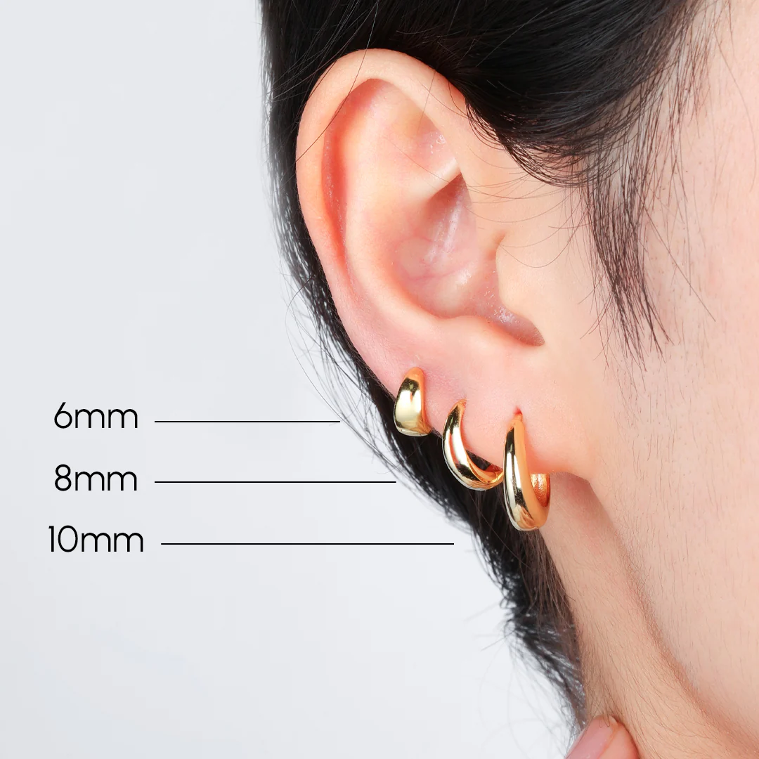 Teardrop Huggie Hoop Earrings