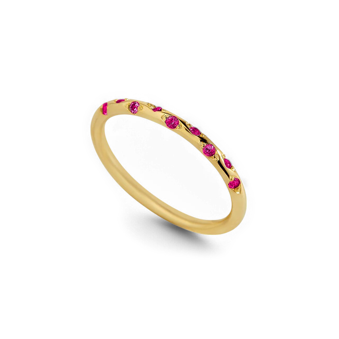 Dainty Constellation Birthstone Ring