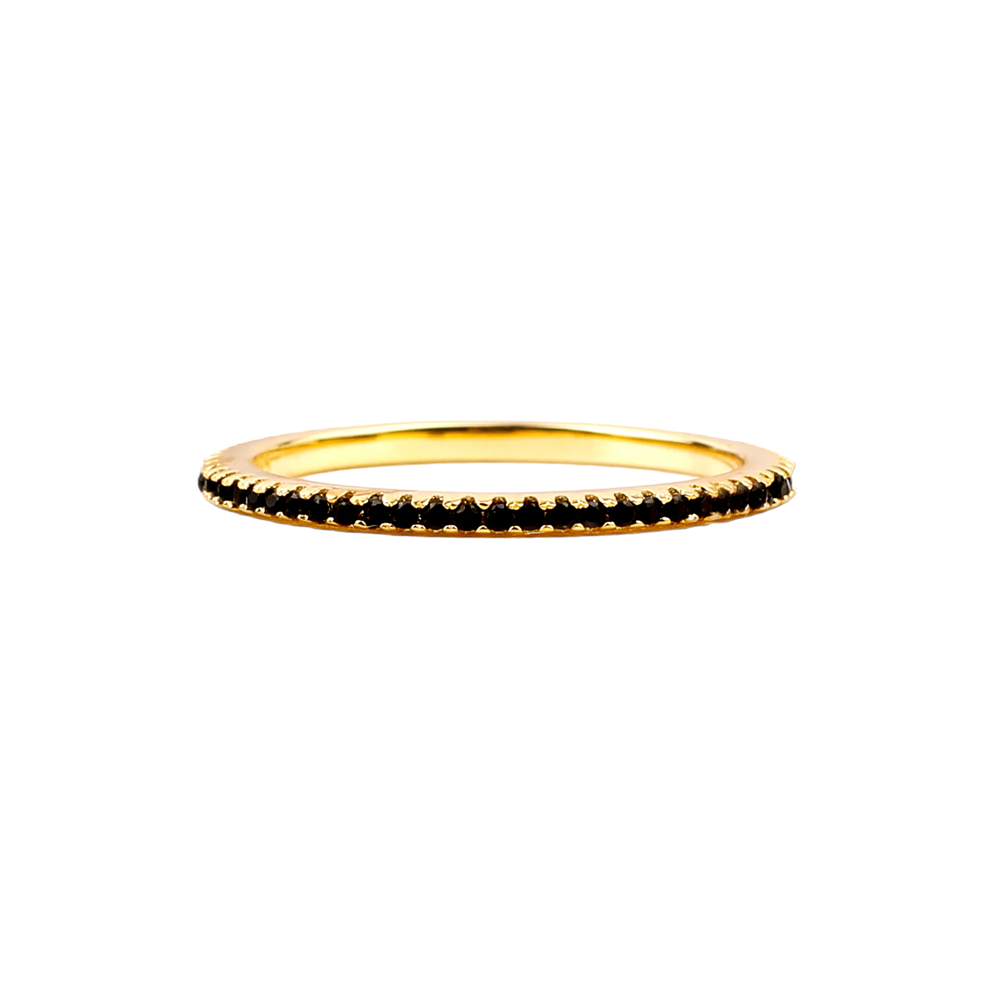 Black Diamond Eternity Stacking Ring