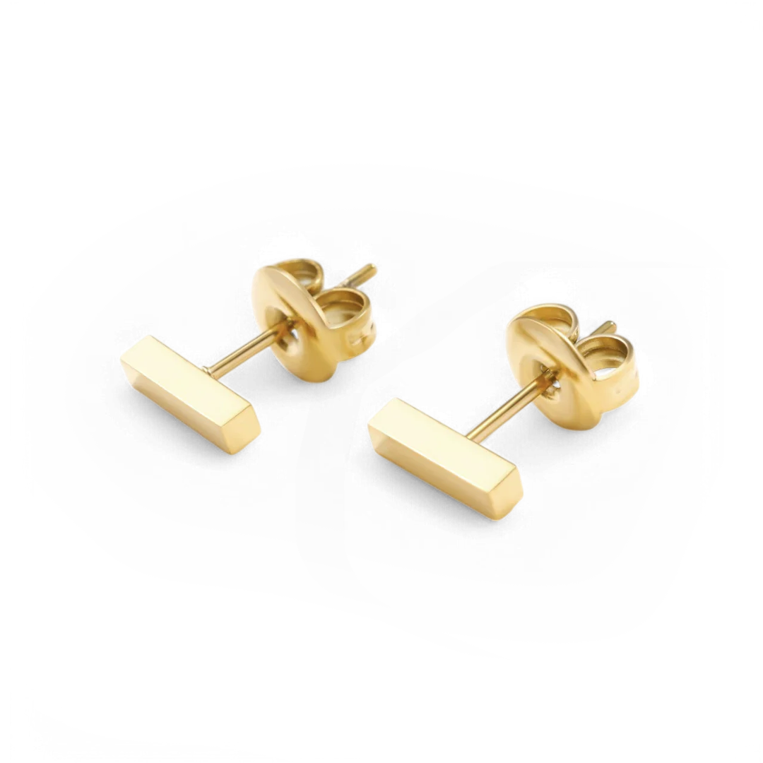 Dainty Bar Stud Earrings