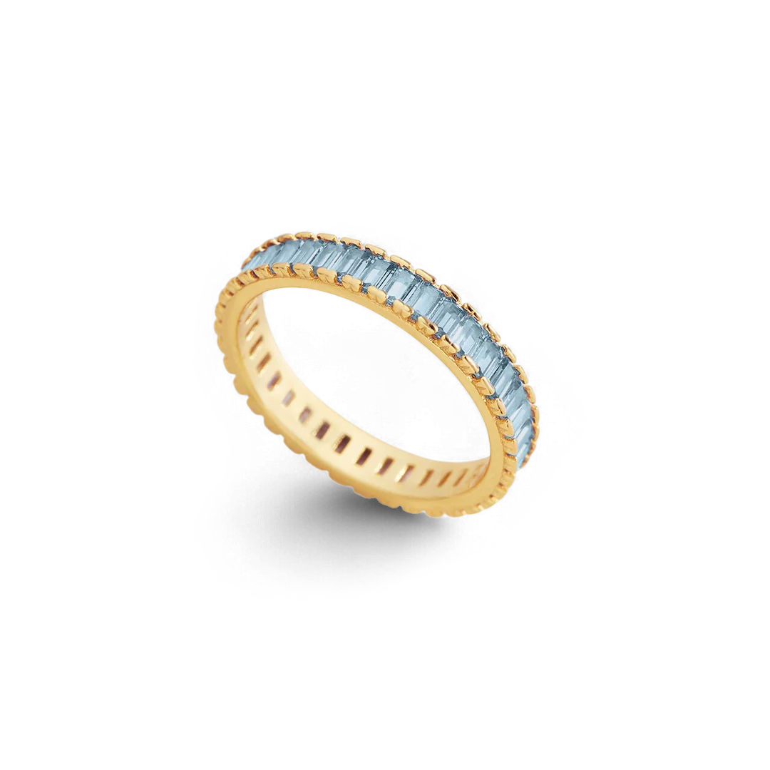 Baguette Birthstone Eternity Band