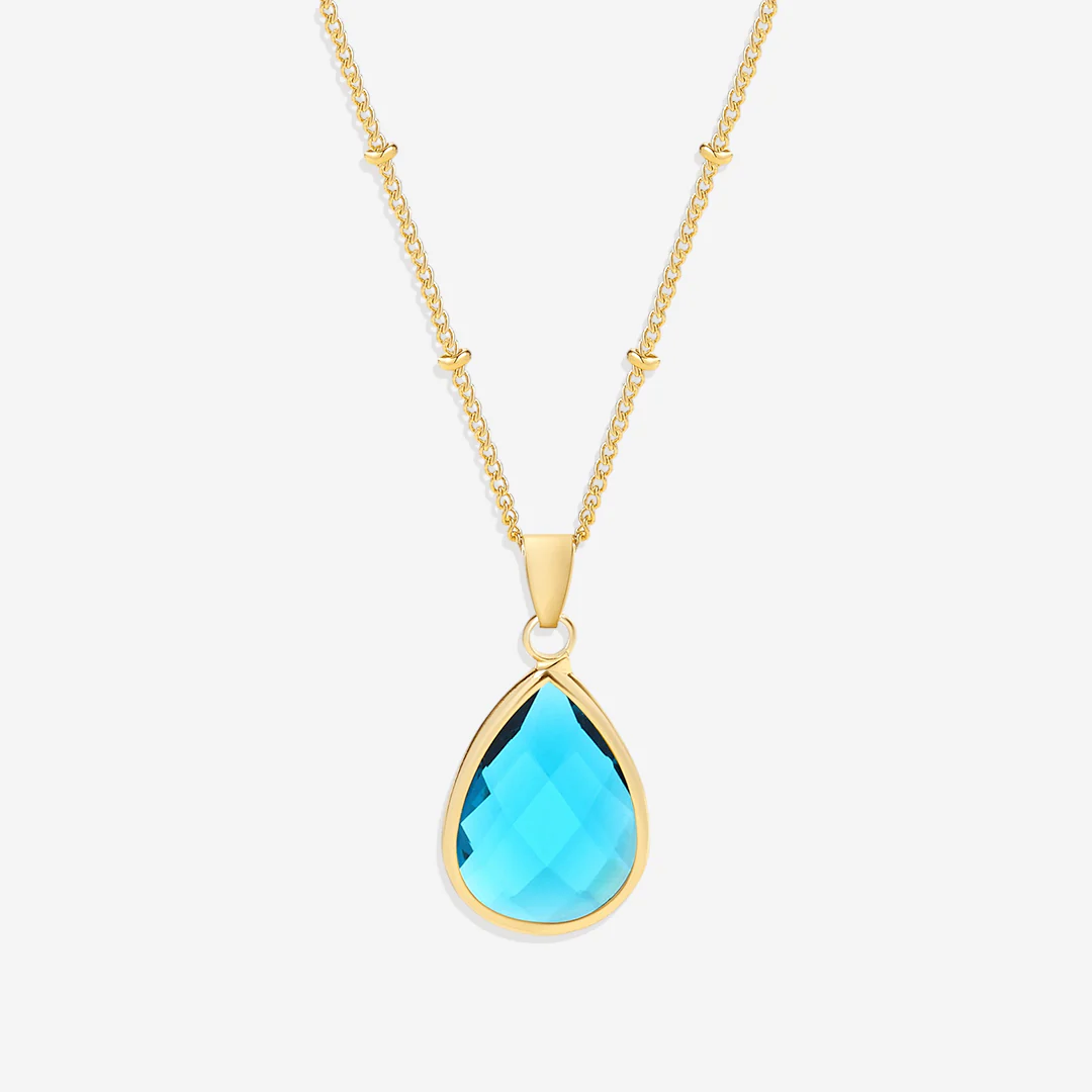 Birthstone Drop Pendant Necklace